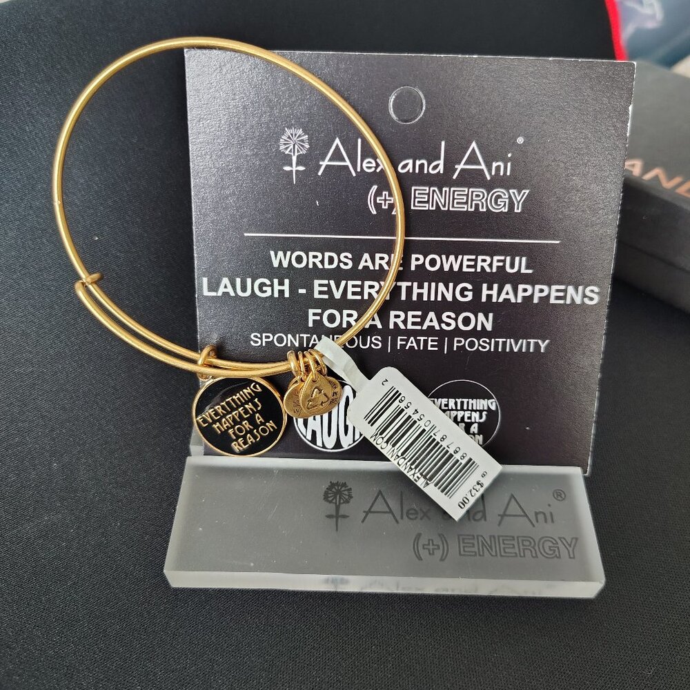 New Alex and Ani "Everything Happens For A Reason"  with Card  809